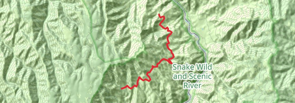 Hells Canyon Bench High Trail stage 4 Map
