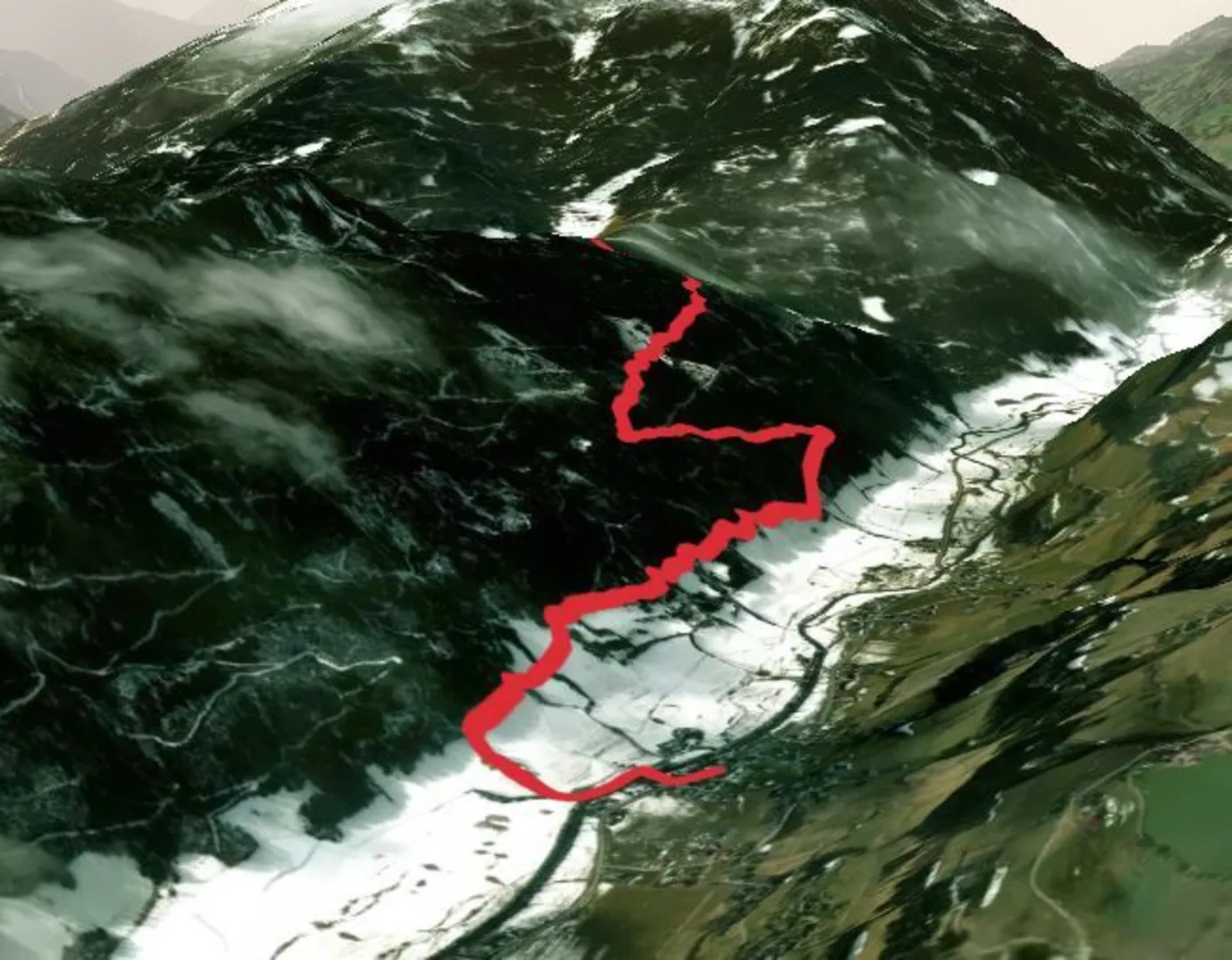 An image depicting the trail Ranten to the Allgaueck Hike and its surrounding area.