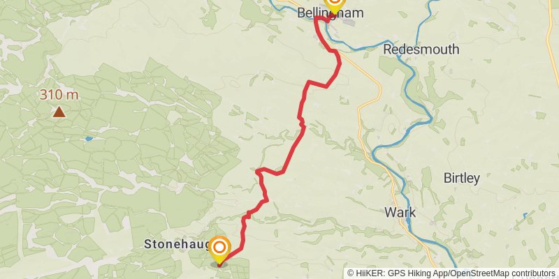 Stranraer to Middleton in Teesdale Walk stage 21 Map