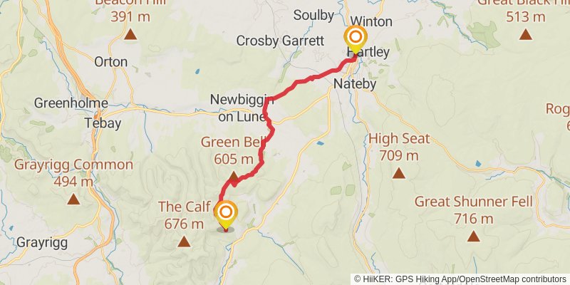 Carlisle to Cat and Fiddle Walk stage 25 Map