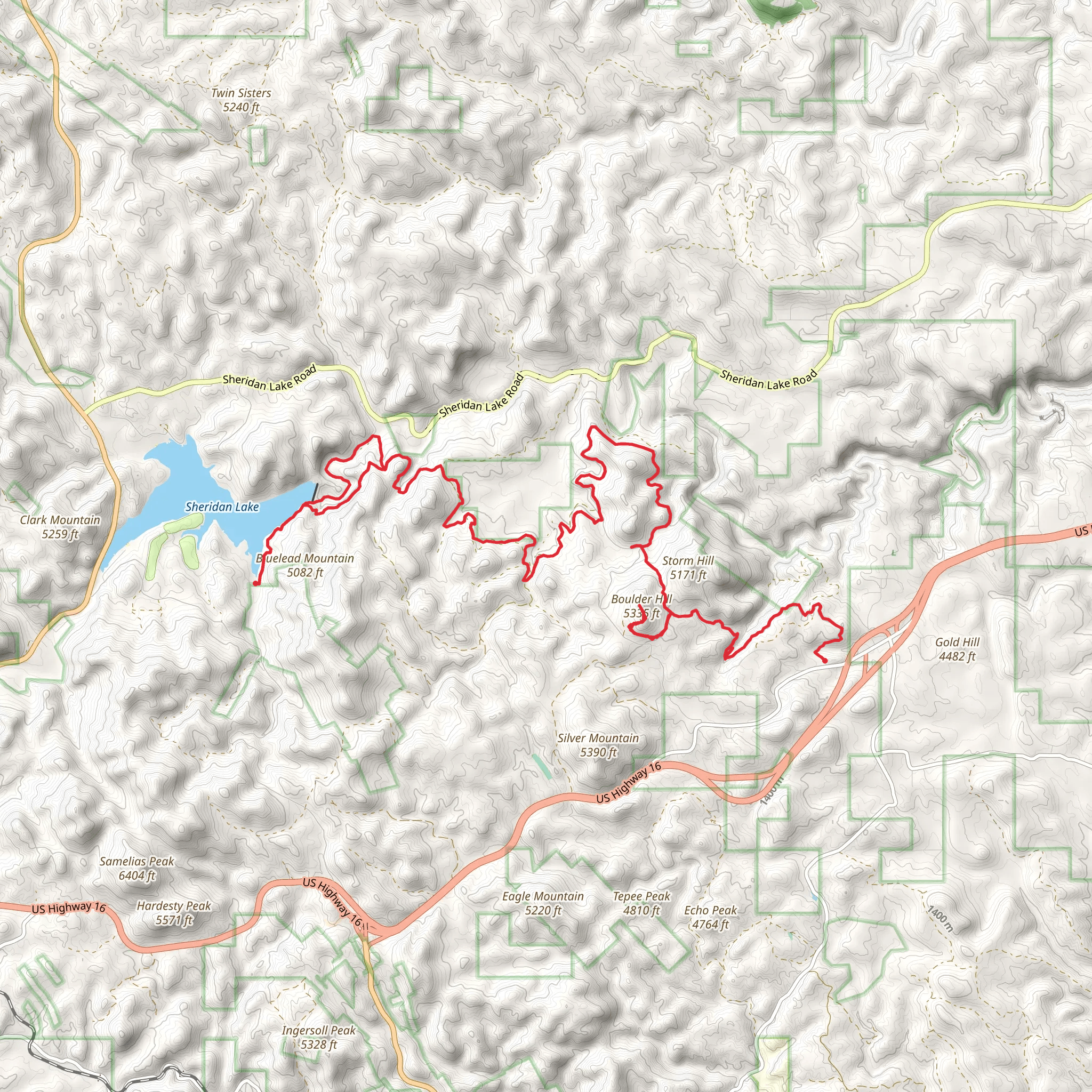 Flume Trail mobile static map