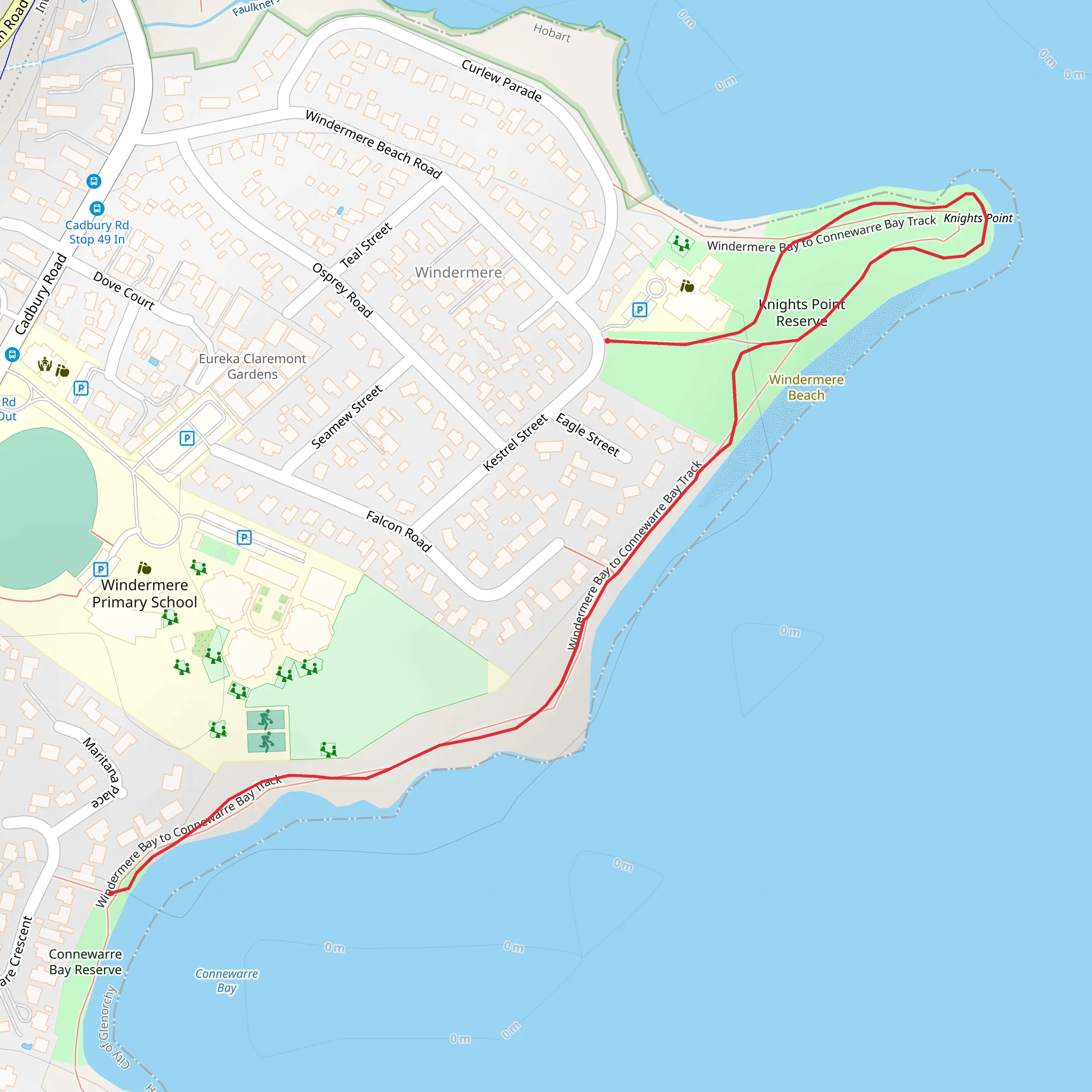 Conneware Bay to Windermere Beach Trail mobile static map