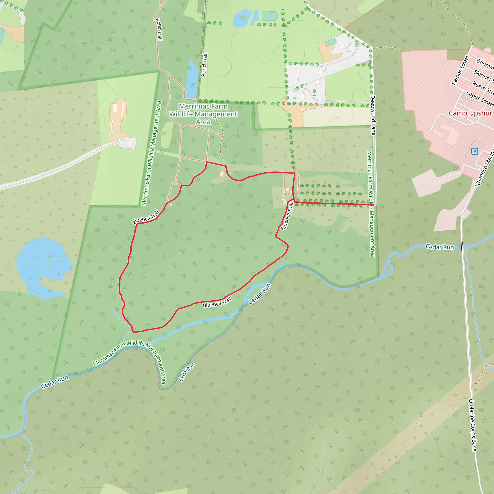 Bluebell Loop Trail mobile static map