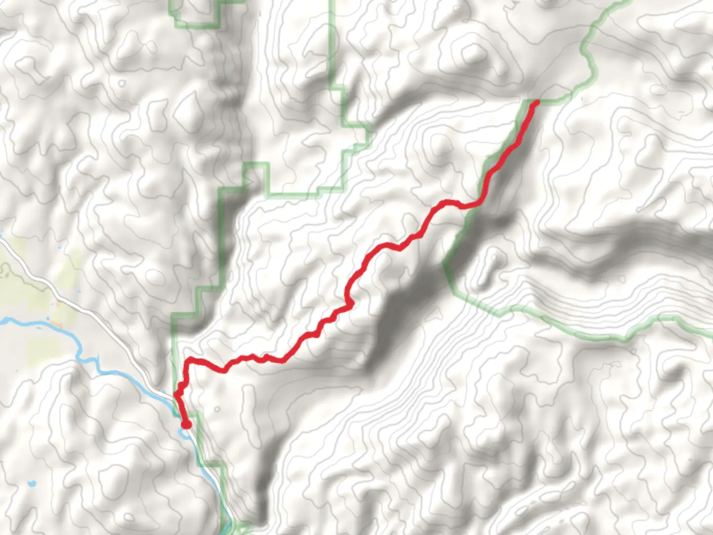 An image depicting the trail Red Dirt Trail and its surrounding area.