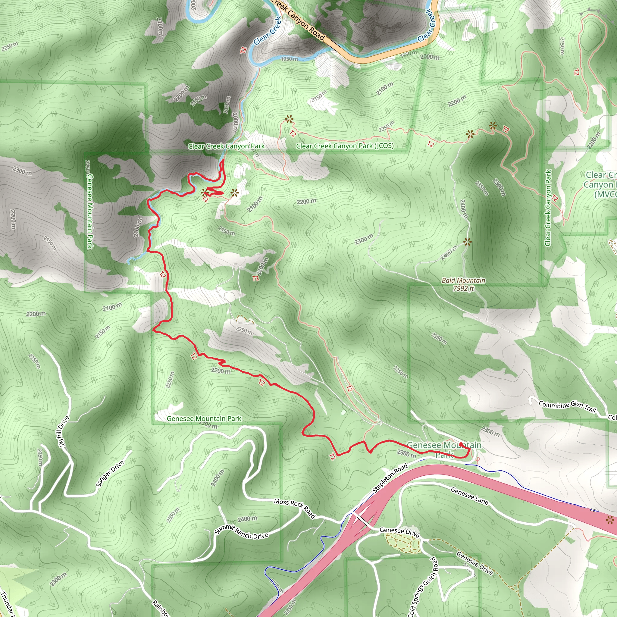 Chavez and Beaver Brook Trail mobile static map