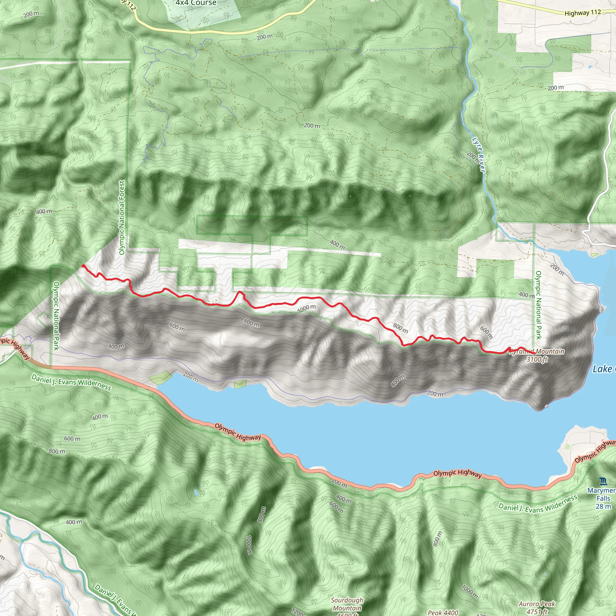 Pyramid Mountain Trail mobile static map