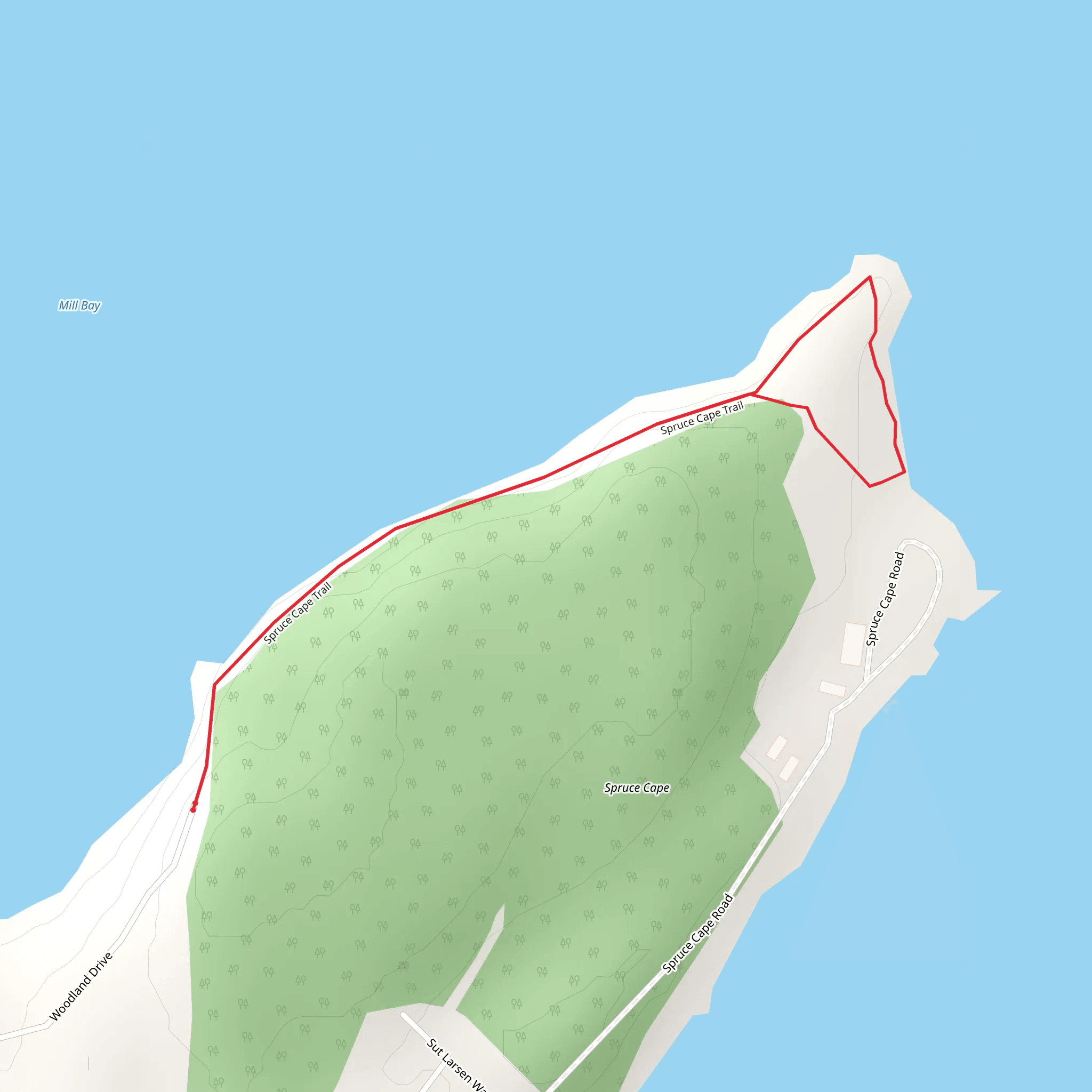 Spruce Cape Trail mobile static map