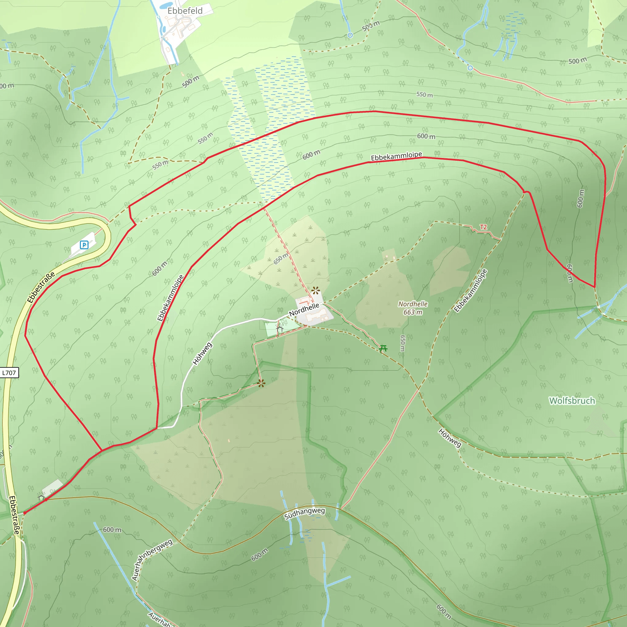 Ebbekammloipe Loop mobile static map
