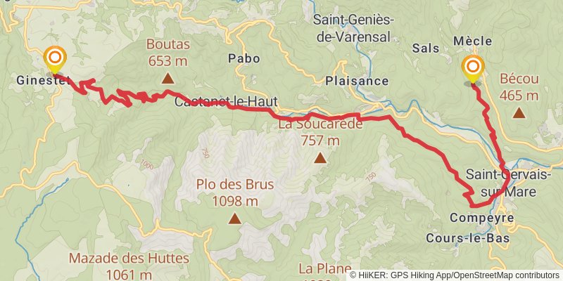 Via Tolosana stage 13 Map