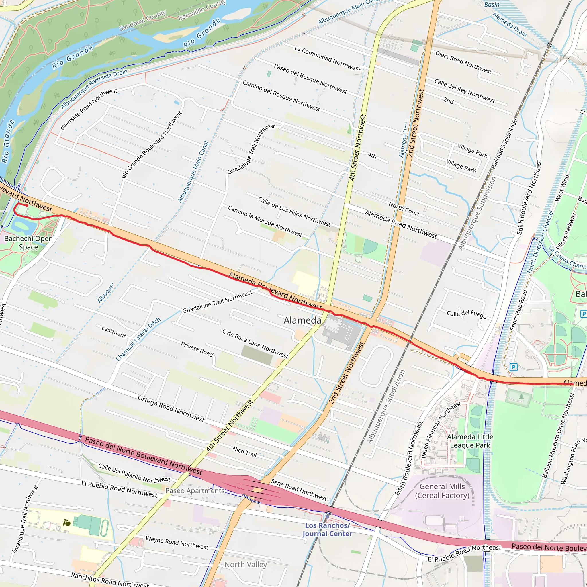 Alameda Walk mobile static map