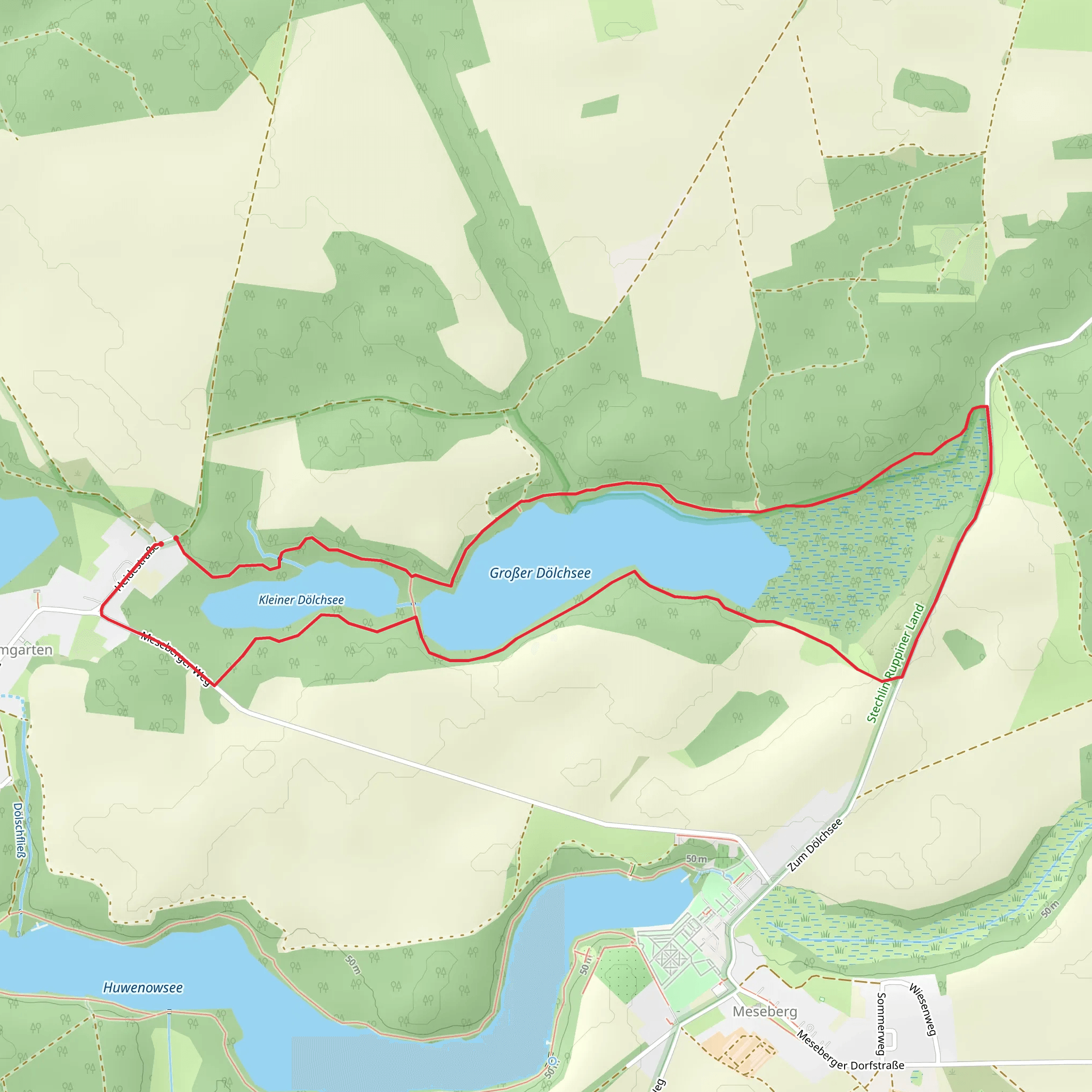 Kleiner Dölchsee and Großer Dölchsee Loop mobile static map