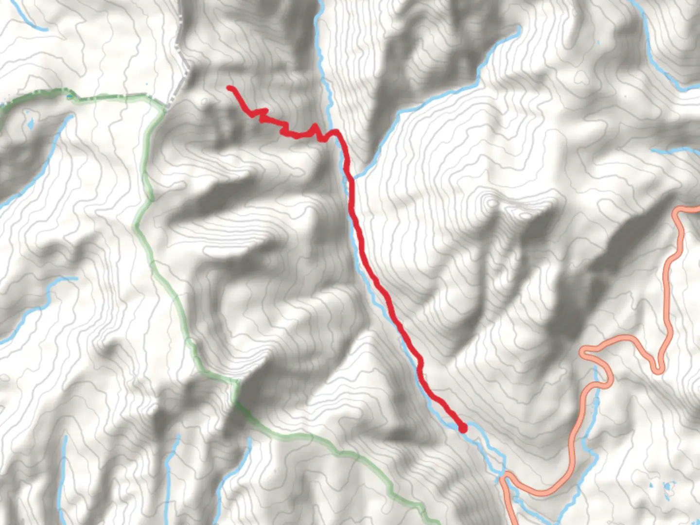 An image depicting the trail Graysill Trail via Cascade Creek Trail and its surrounding area.