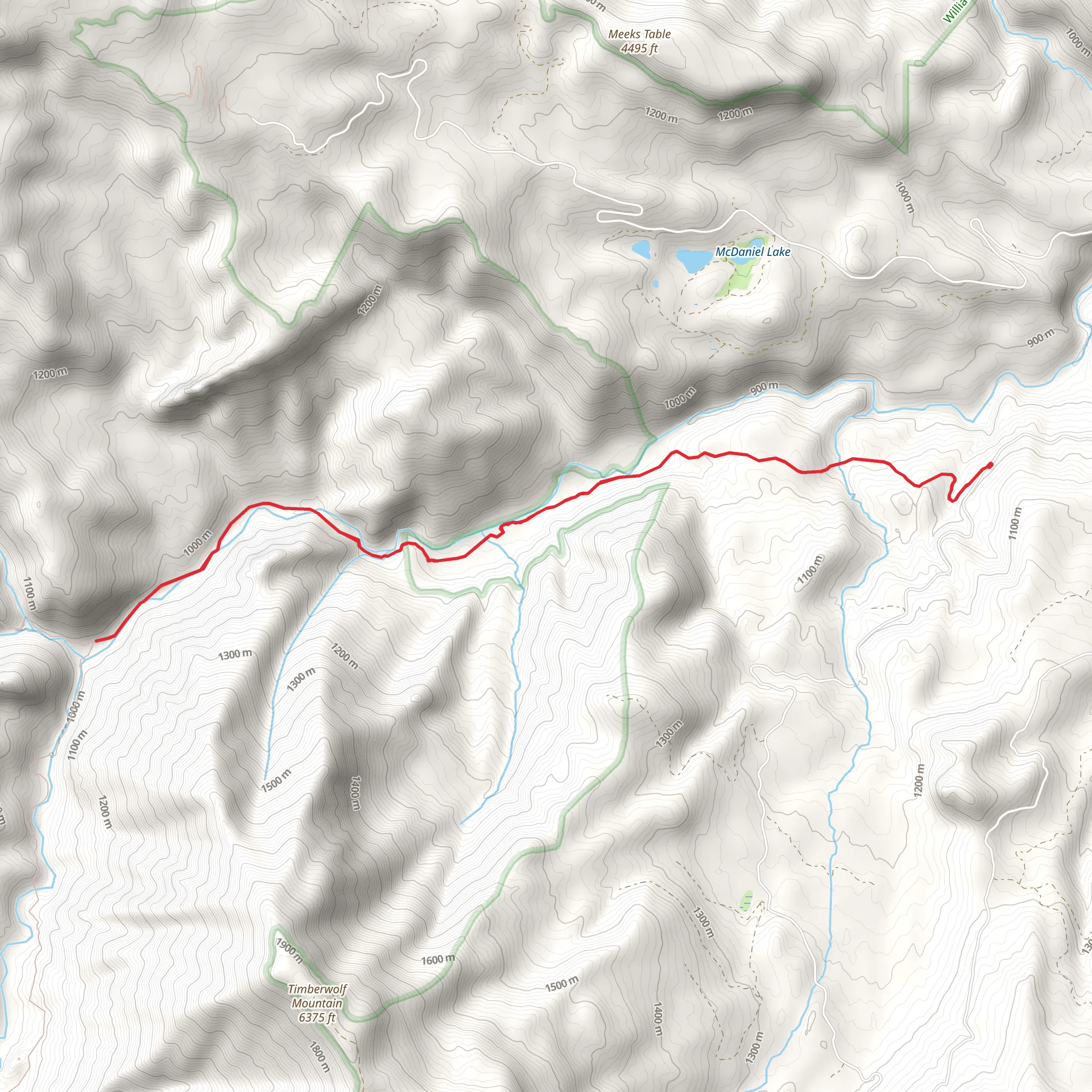 Rattlesnake Trail mobile static map