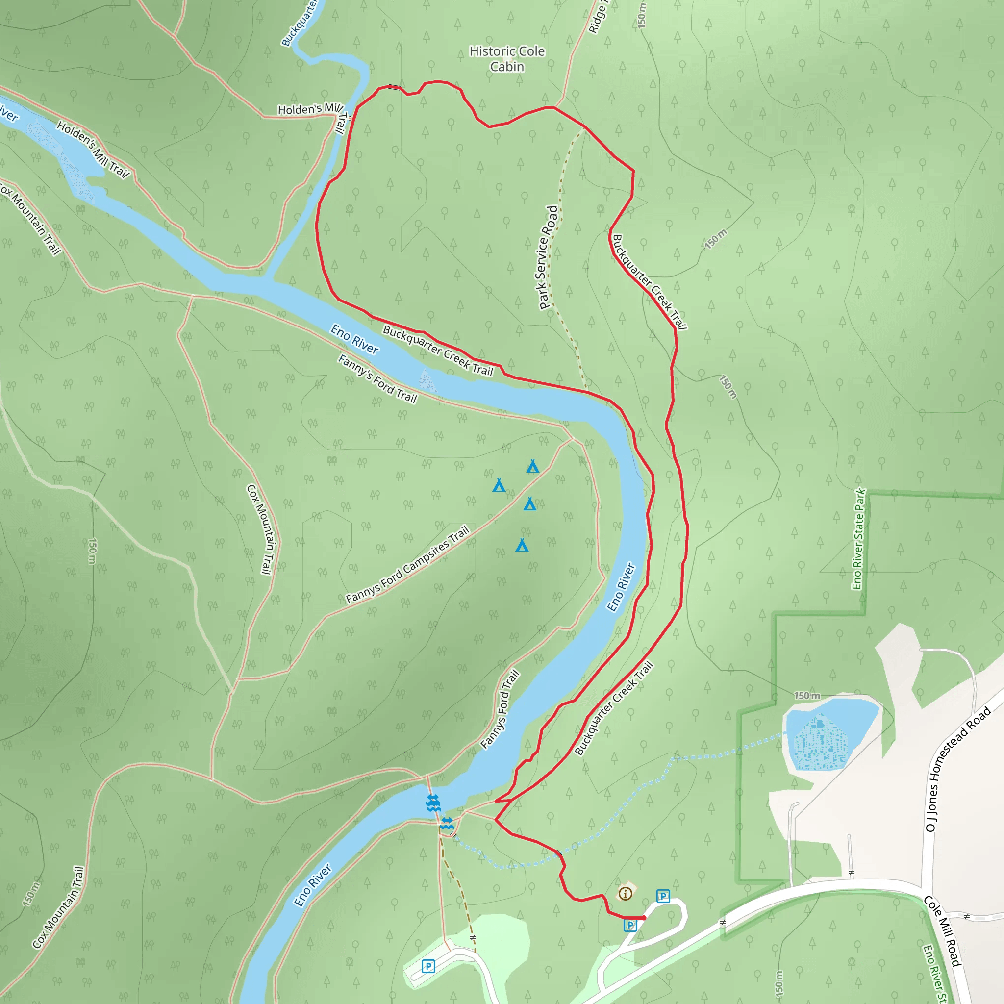 Buckquarter Creek Loop Trail mobile static map