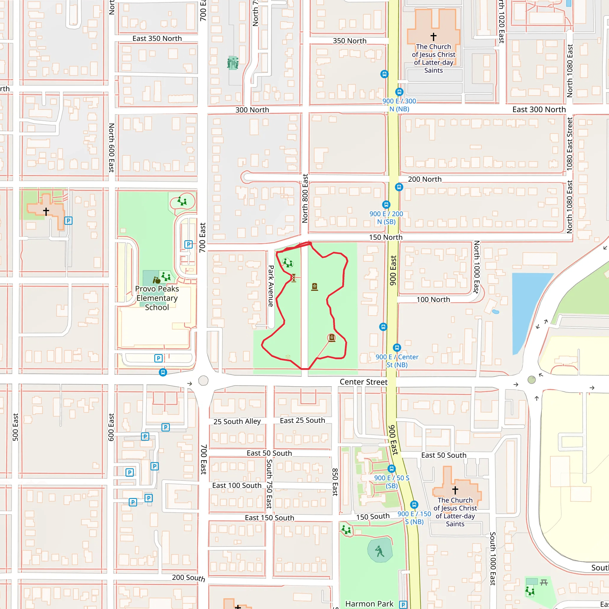 North 800 East Loop mobile static map