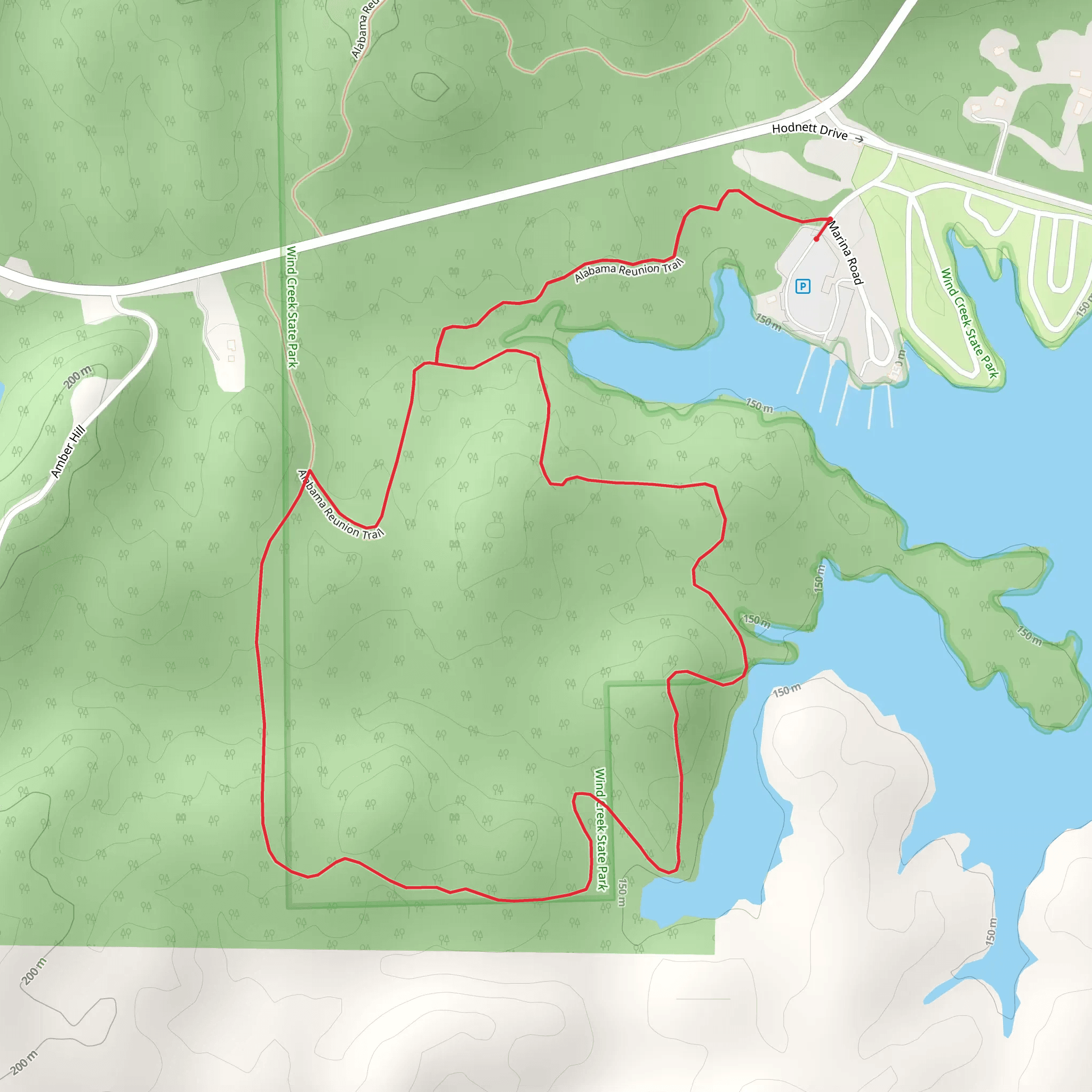 Alabama Reunion Trail Loop mobile static map