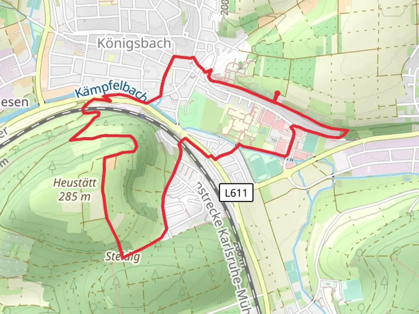 An image depicting the trail Johannes Schoch Wanderweg and its surrounding area.