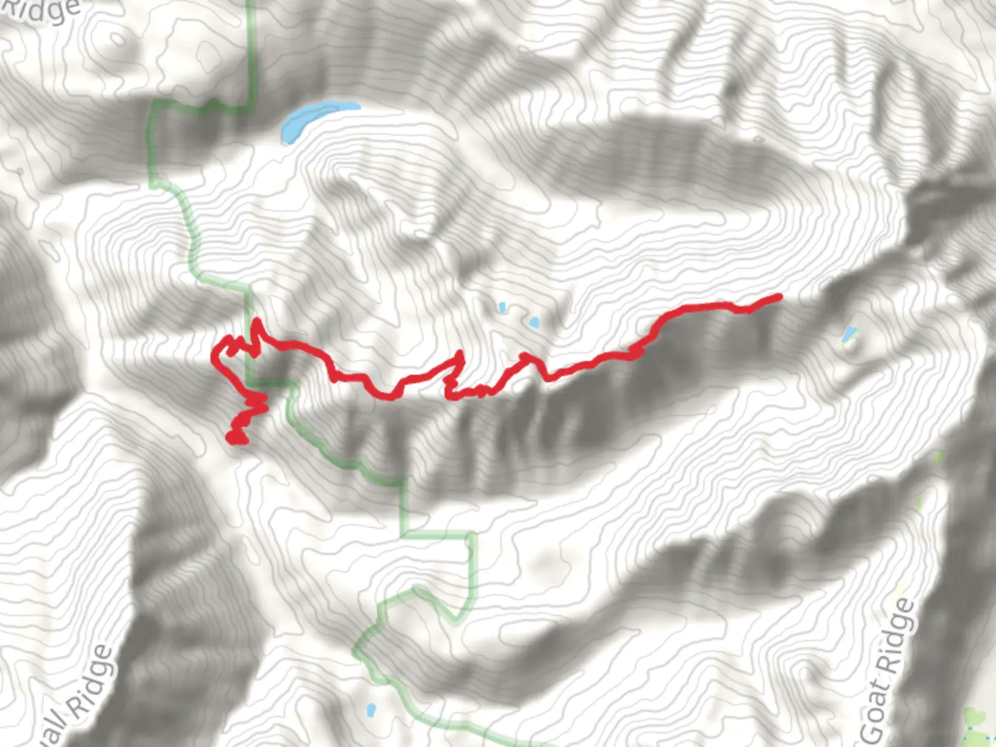 An image depicting the trail Angry Mountain Trail and its surrounding area.