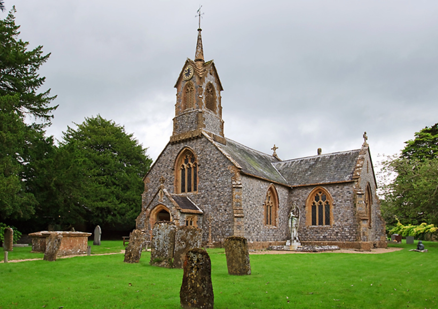 An image depicting the trail Cricket St Thomas and its surrounding area.