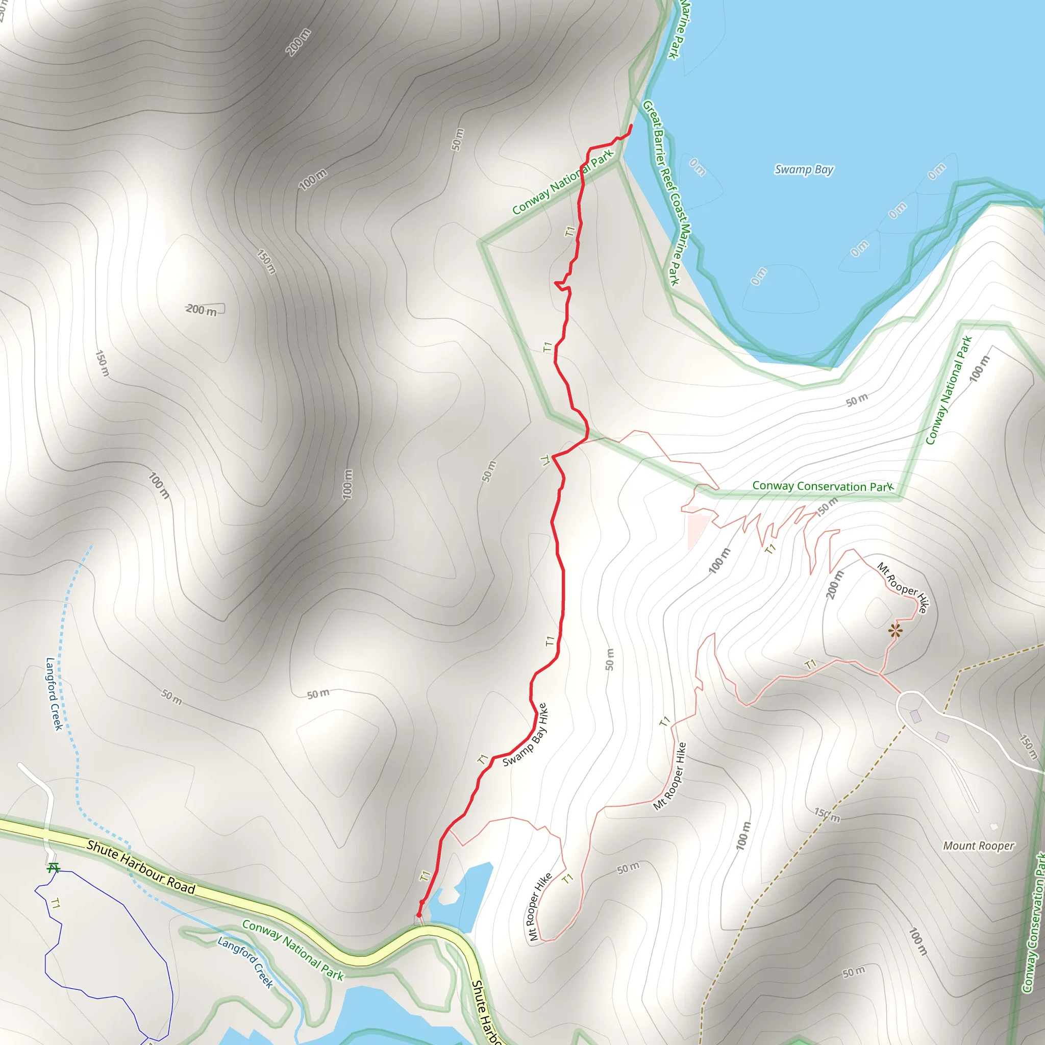 Swamp Bay Track mobile static map