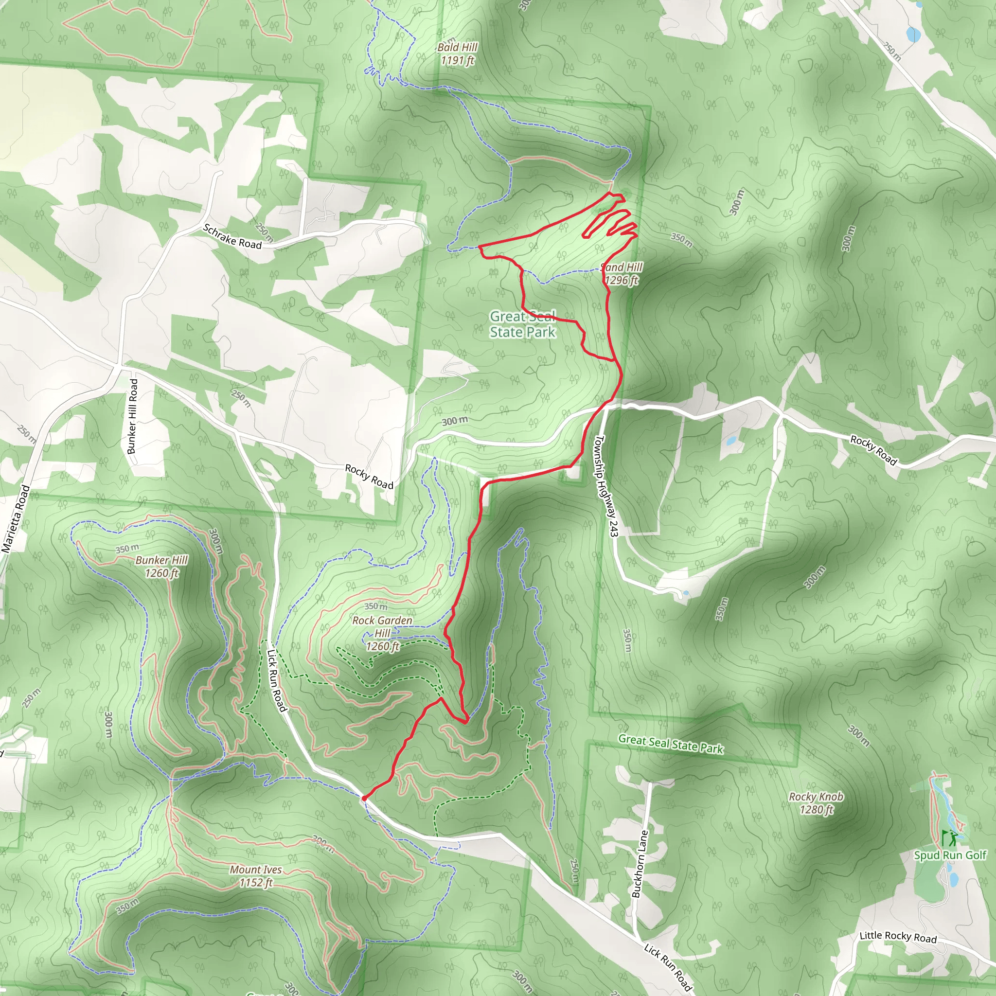 Sand Hill Loop via Supercross mobile static map