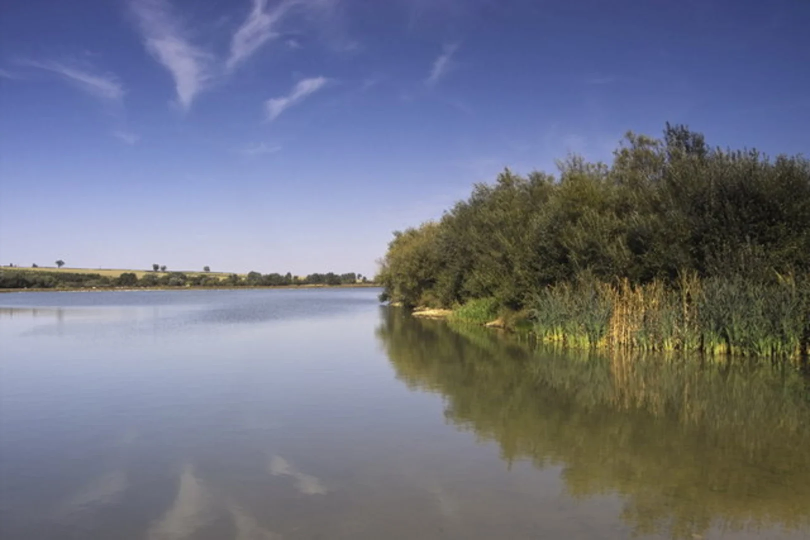An image depicting the trail Iron Age Roundhouse Loop - Stanwick Lakes and its surrounding area.