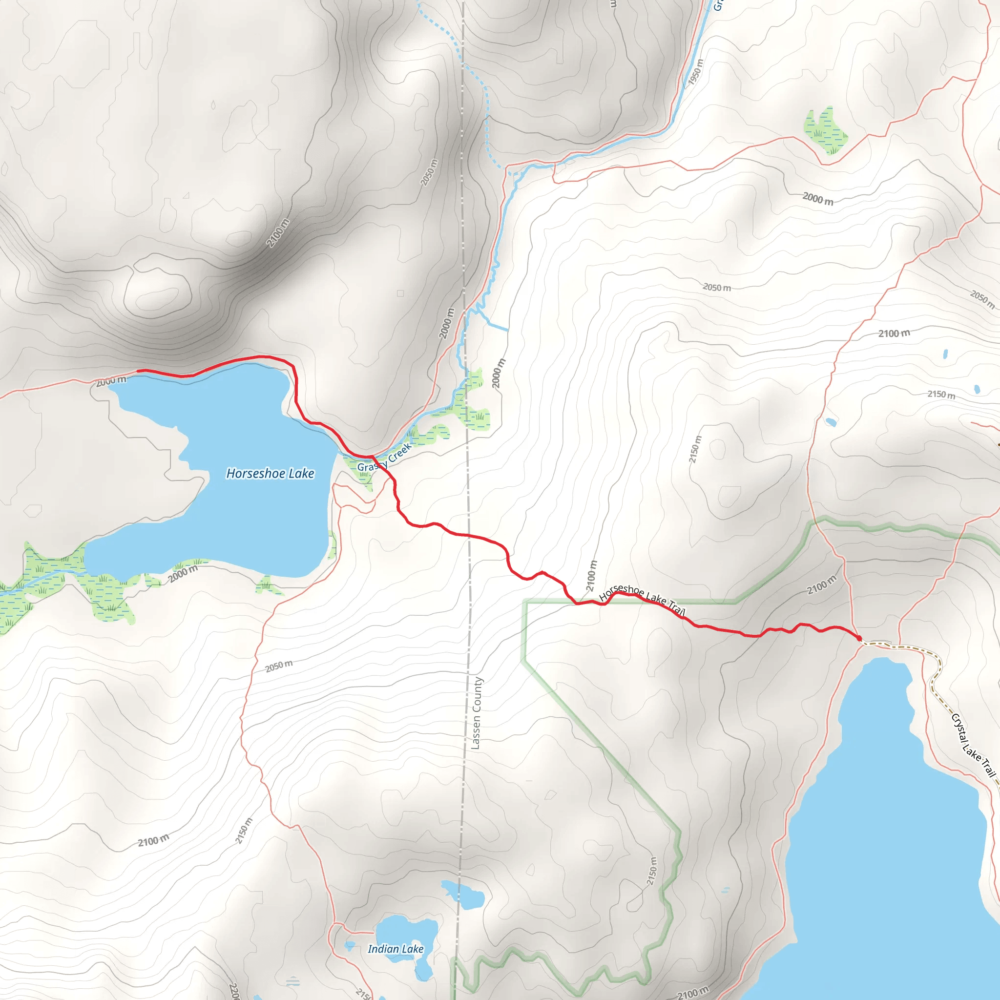 Horseshoe Lake Trail mobile static map