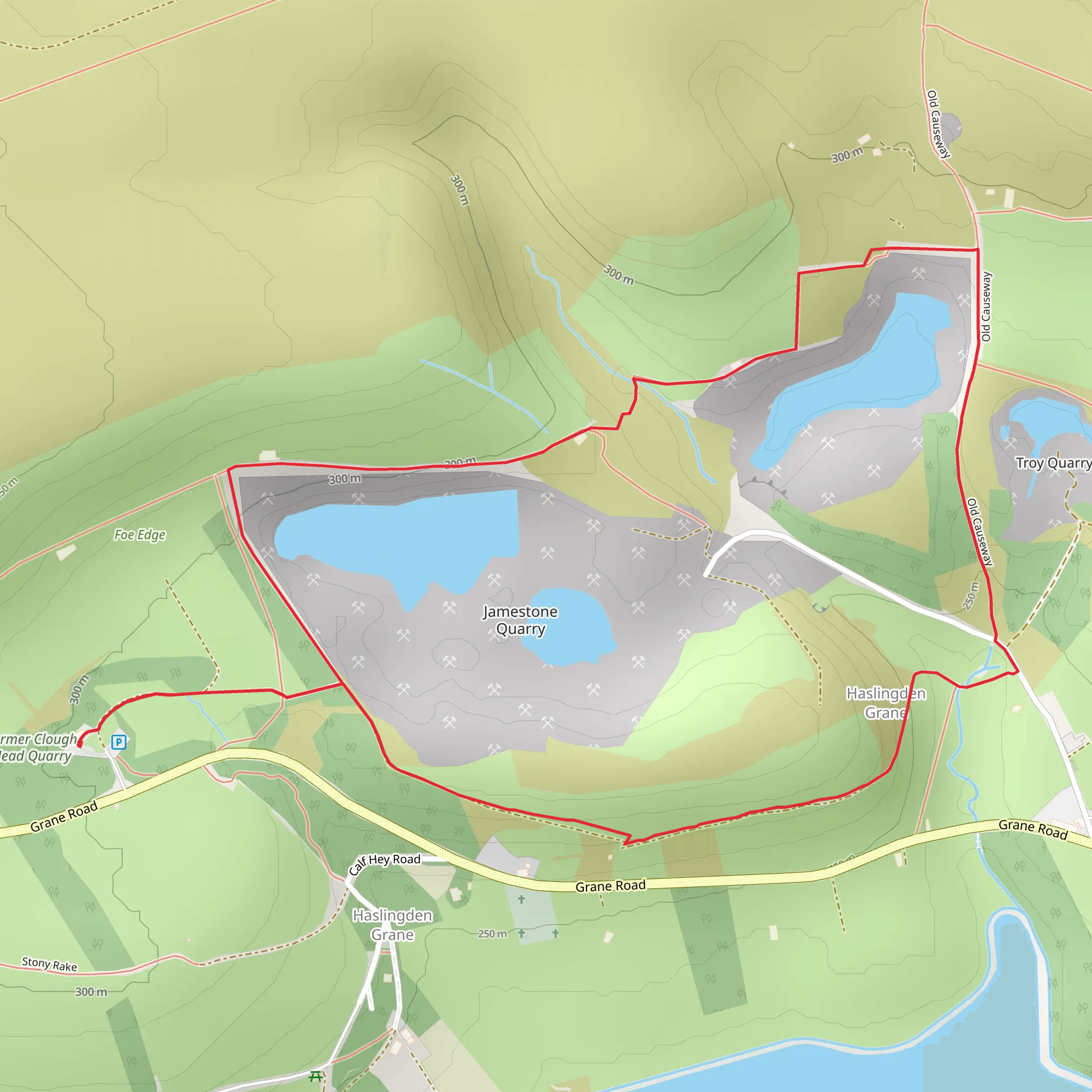 Jamestone Quarry Loop mobile static map