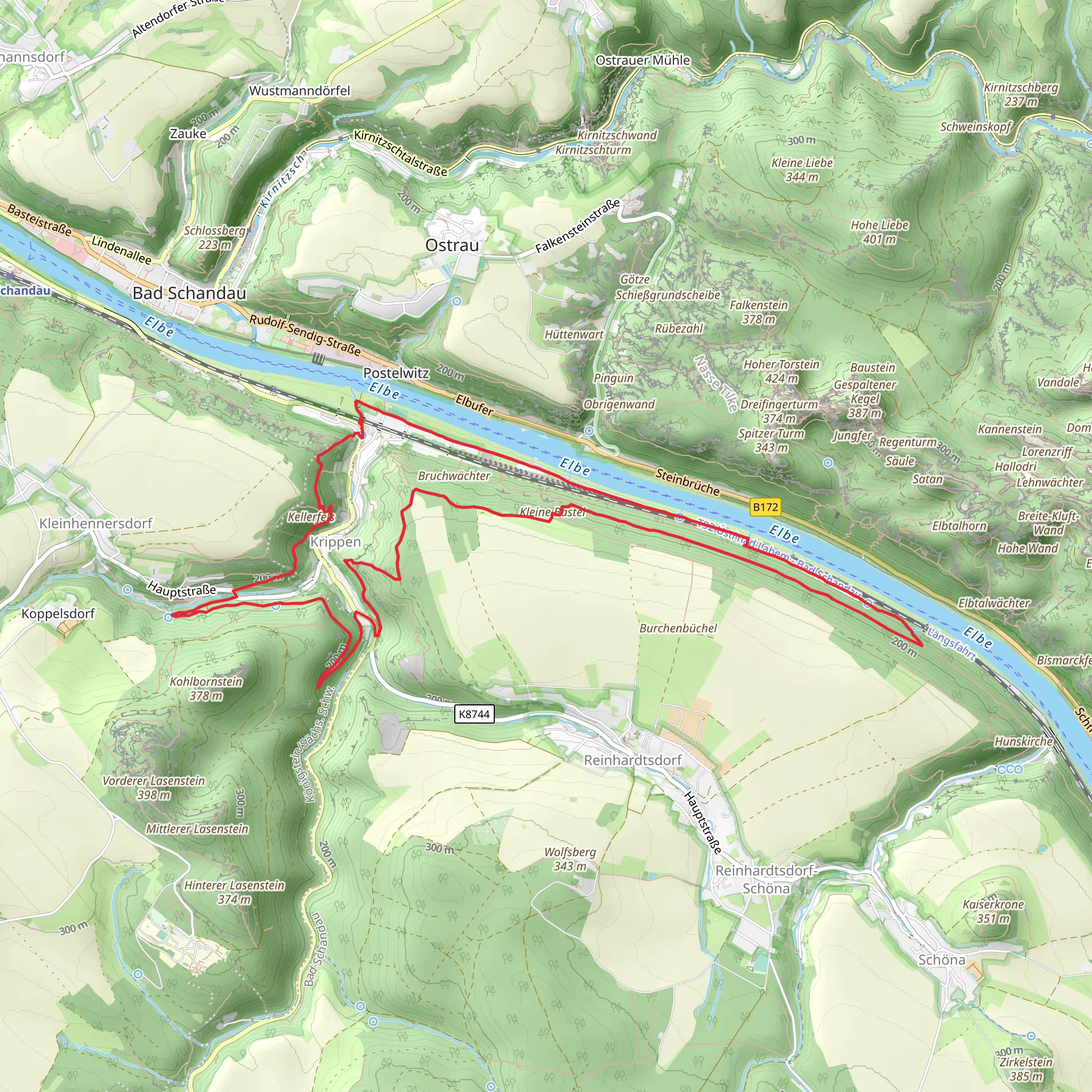 Rundweg Gelber Punkt mobile static map
