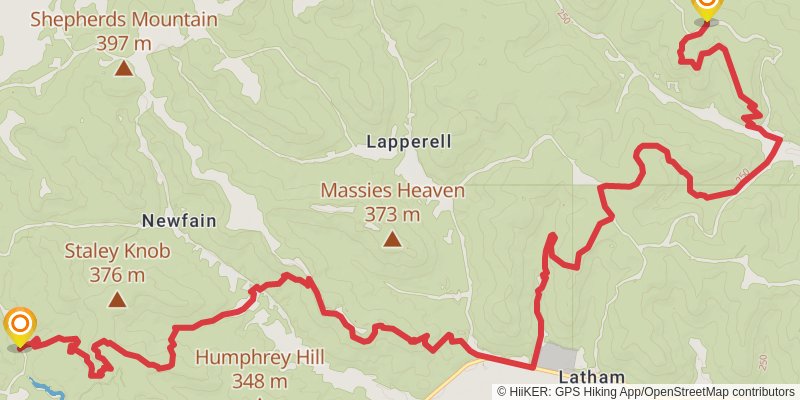 Buckeye Trail stage 55 Map