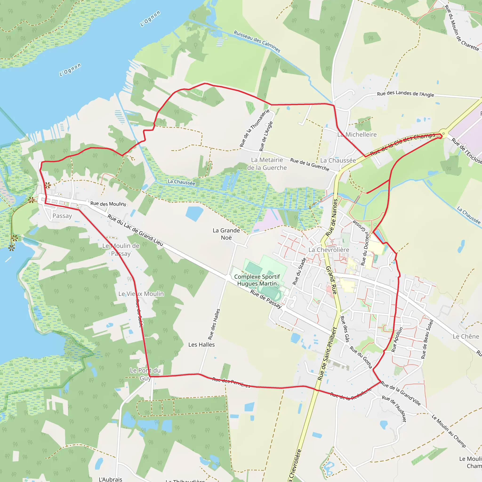 Around La Chevrolière mobile static map