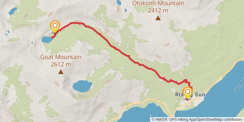 Otokomi Lake Trail stage 2 Map
