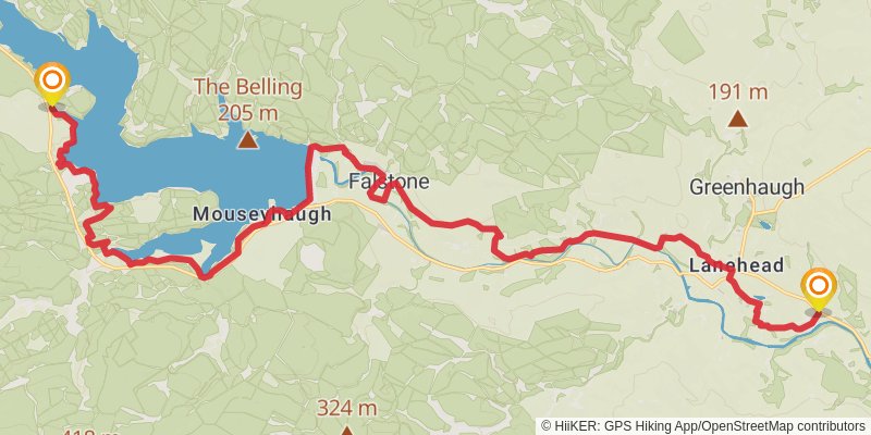 River Tyne North via River Tyne Trail stage 2 Map
