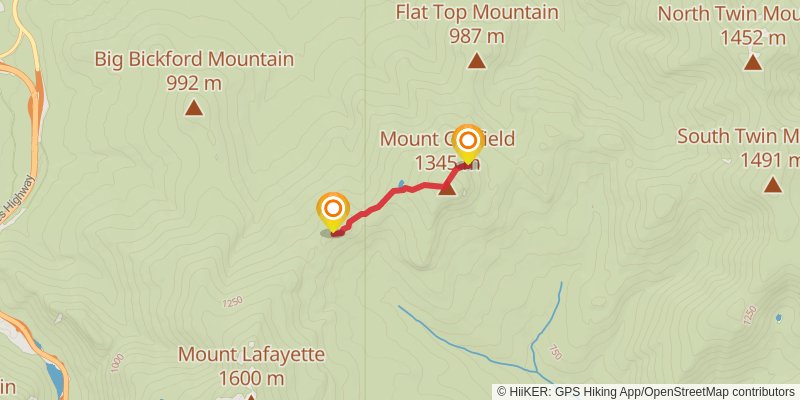 Garfield Ridge via Green Leaf Trail stage 2 Map