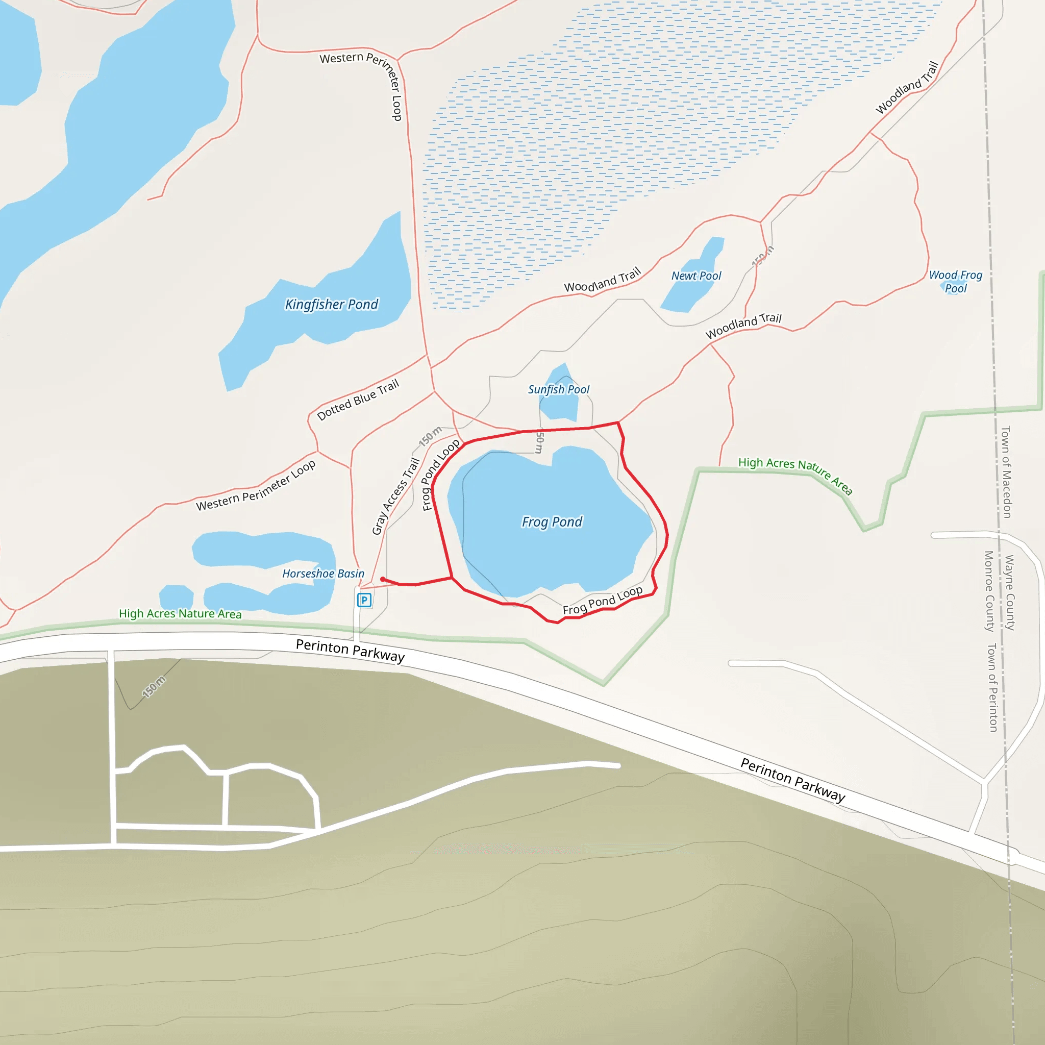 Frog Pond Loop mobile static map