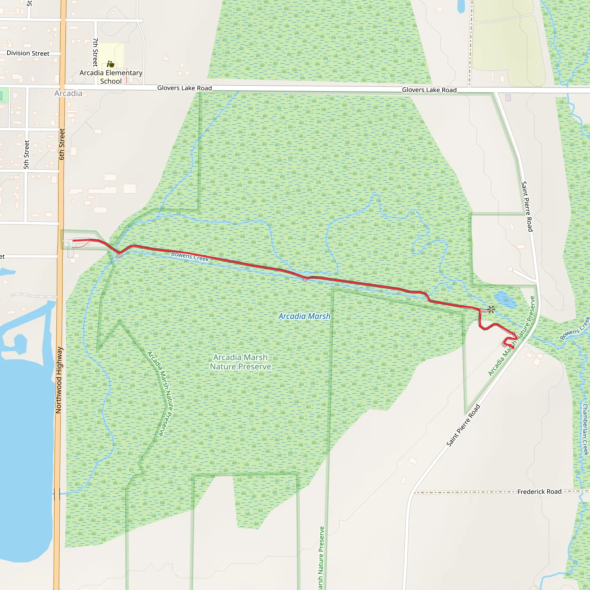 Bowens Creek mobile static map