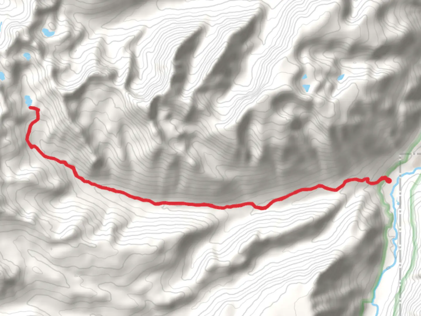An image depicting the trail Silver Lake via Fourmile Trail and its surrounding area.