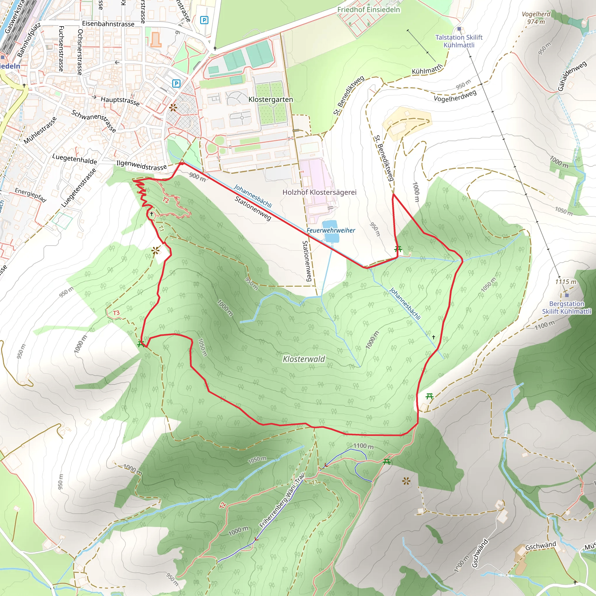 Lehrpfad Klosterwald mobile static map