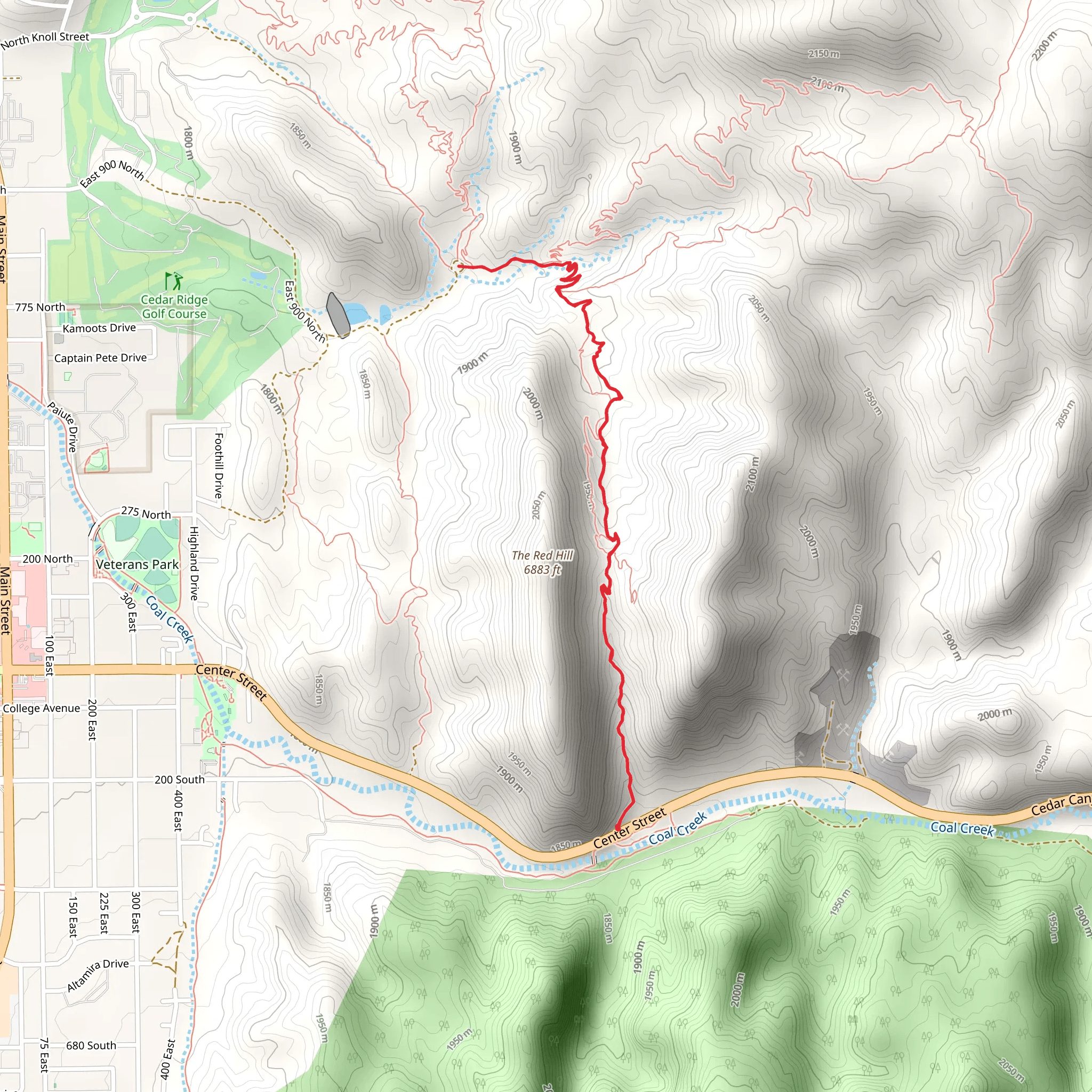 Thor's Hideout and Red Hollow Trail mobile static map