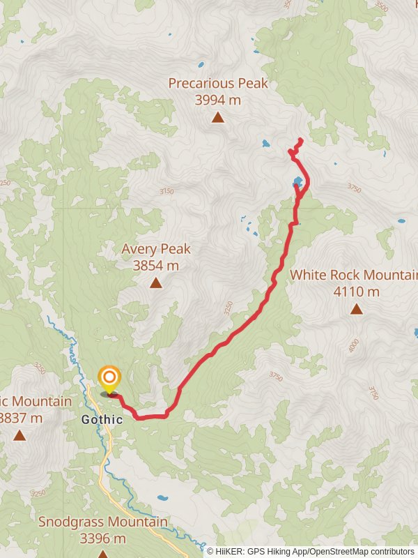 Copper Lake and East Maroon Pass via Copper Creek Trail