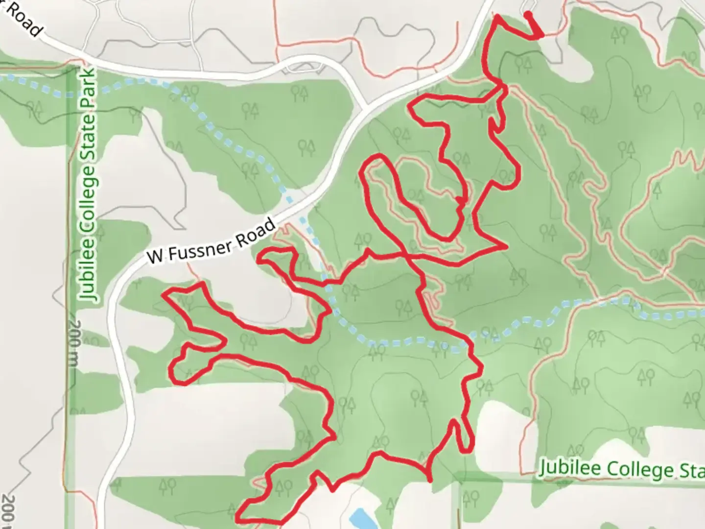 An image depicting the trail Plank Loop Trail and its surrounding area.