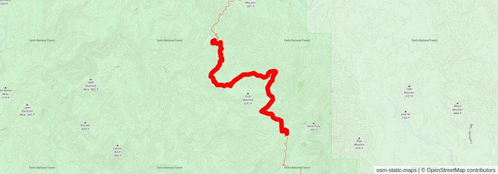Southwestern Horseshoe Trail stage 81 Map