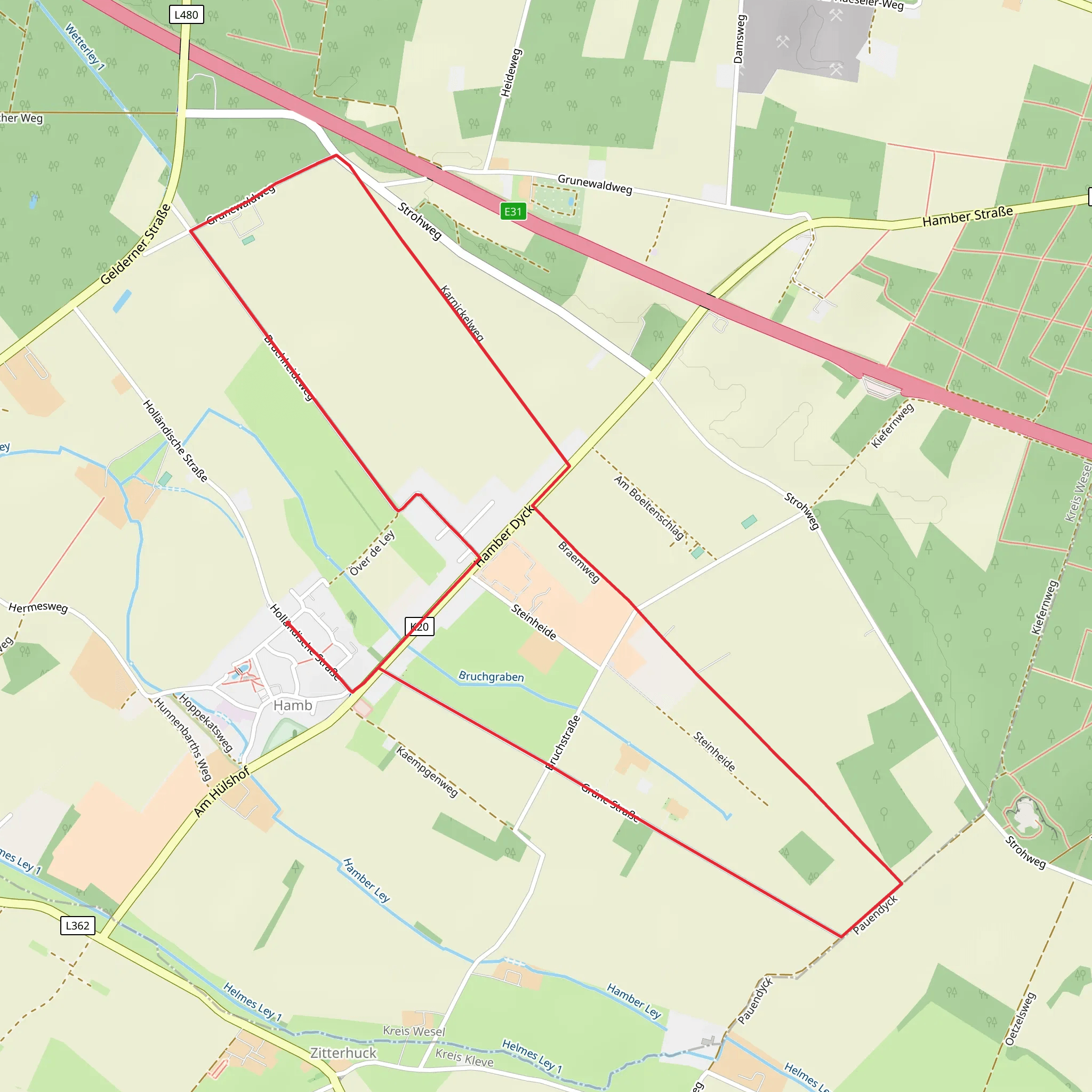 Winkelscher Bruch Rundweg mobile static map