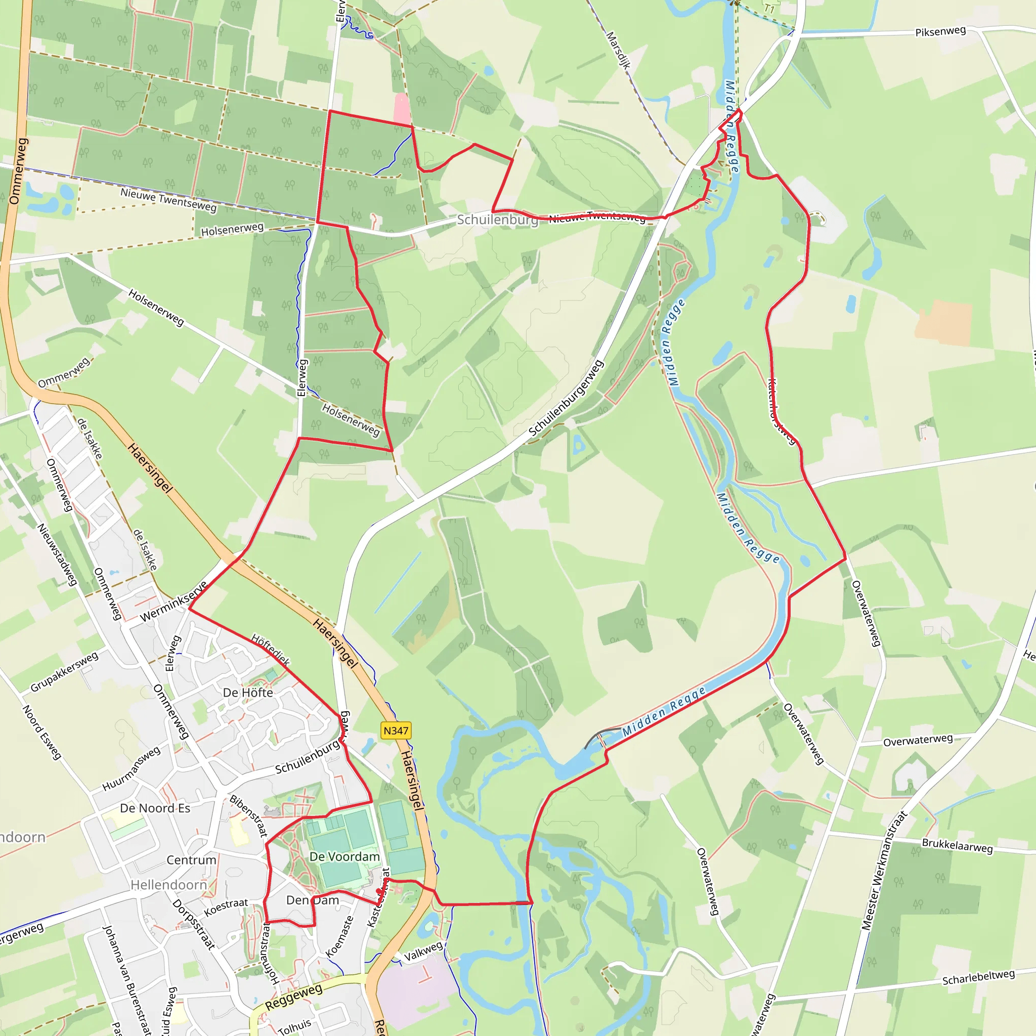 Reggepad and Overijssels Havezatenpad Loop mobile static map