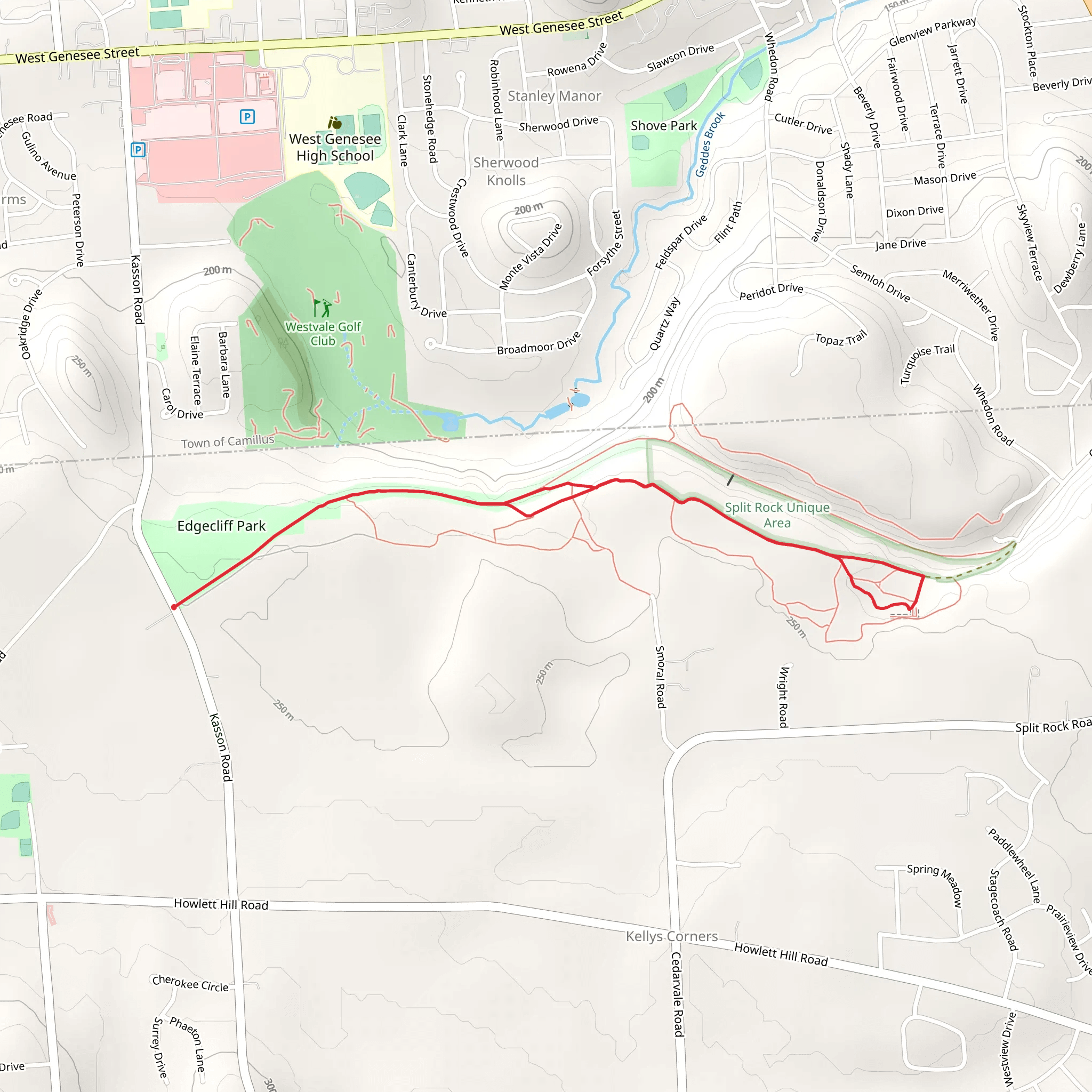 Auburn-Syracuse Trolley mobile static map
