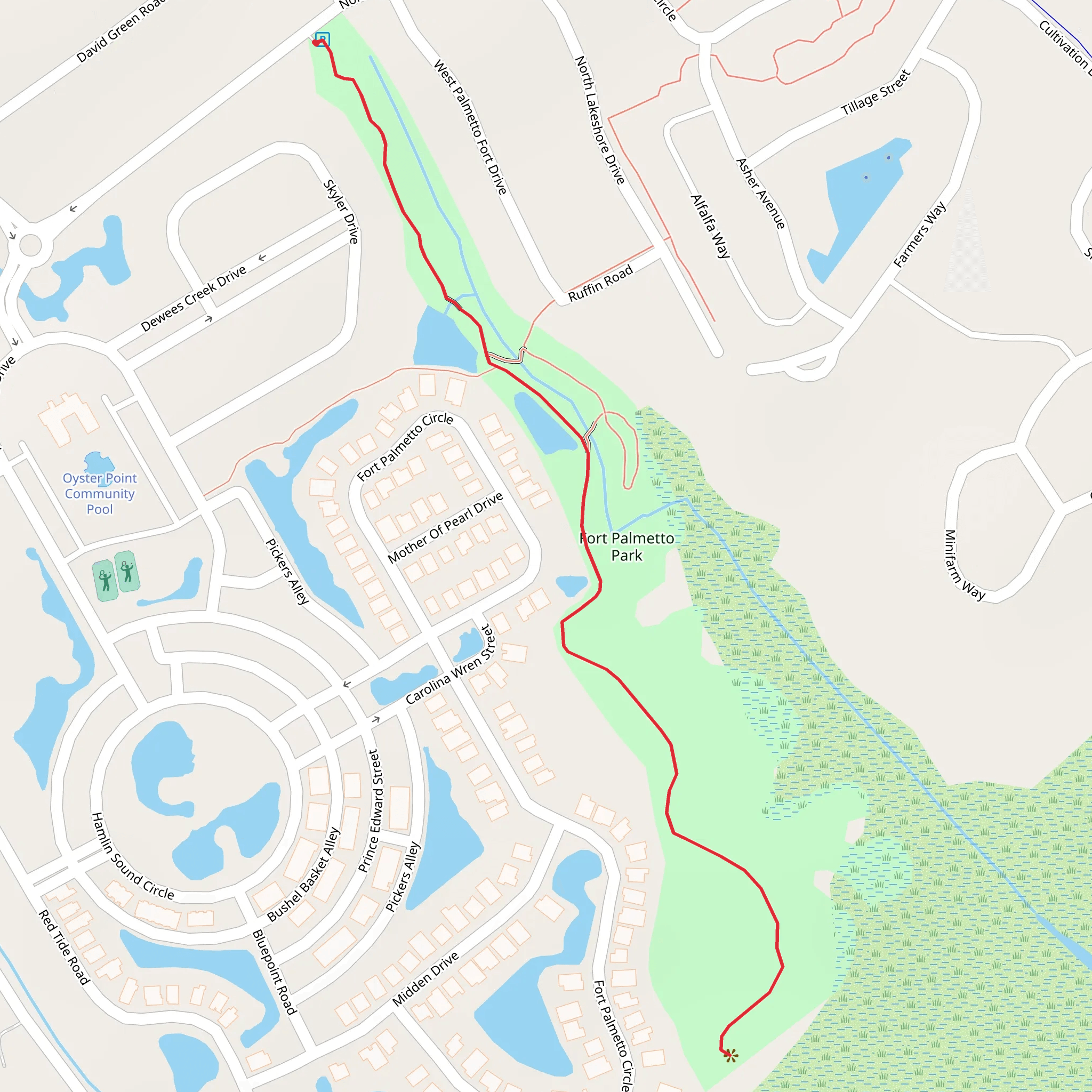 Walk to Palmetto Fort mobile static map