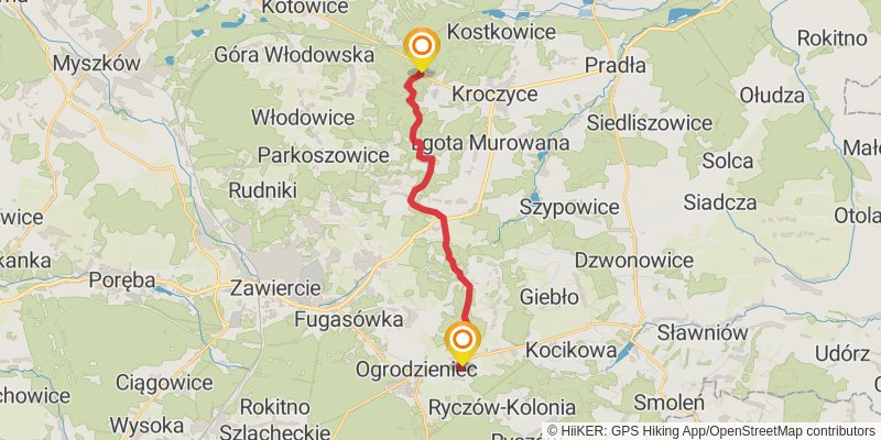 Orle Gniazda Trail stage 4 Map