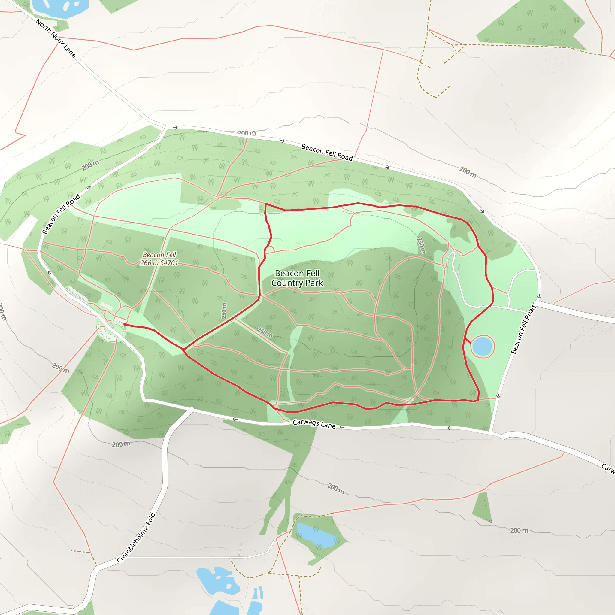 Beacon Fell Loop mobile static map