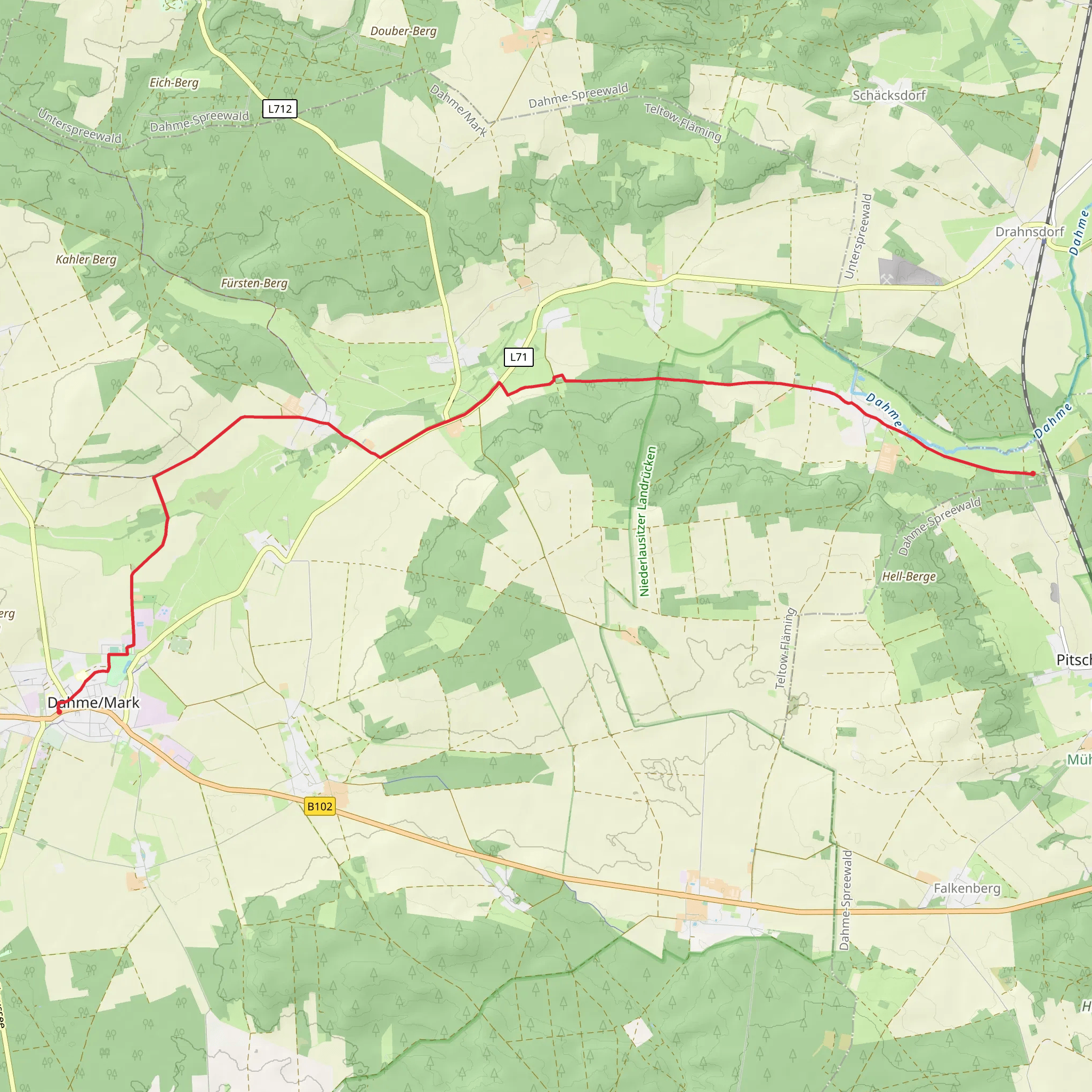 Dahme - Mark to Weinberg Walk mobile static map