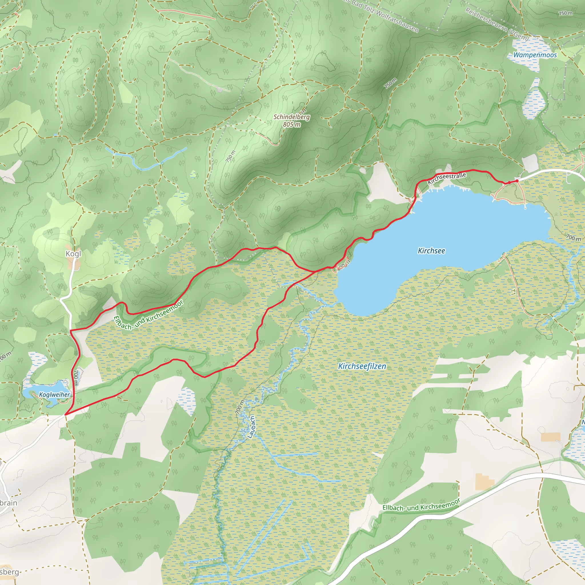 Kirchsee and Koglweiher Loop mobile static map